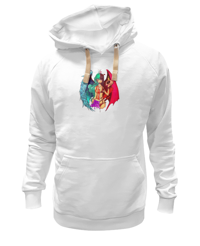 

Худи унисекс Printio Ангел и демон белое 3XL, Белый, Ангел и демон