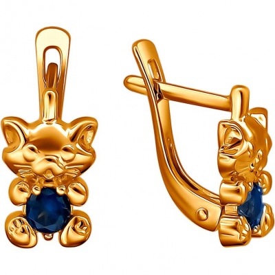 

Серьги из красного золота со шпинелью Эстет 01С2111666-2, 01С2111666-2