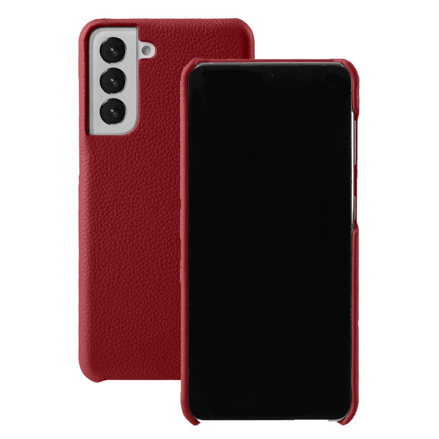 фото Чехол накладка melkco для samsung galaxy s22 - snap cover, красный, кожаный