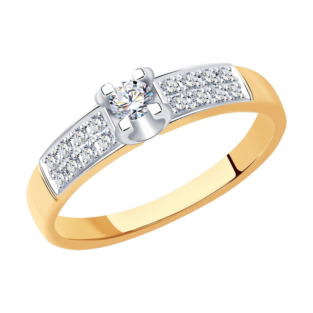 

Кольцо помолвочное из комбинированного золота с бриллиантом р. 16 SOKOLOV Diamonds 1012217, 1012217