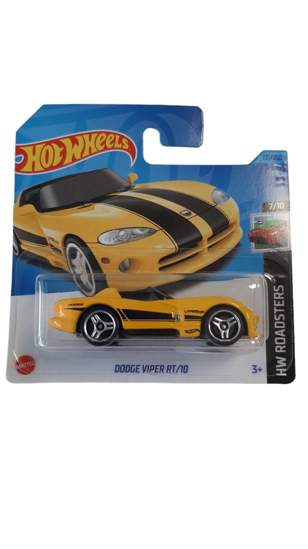 Машинка коллекционная Hot Wheels DODGE VIPER RT 10 5785/N3758/C4982/N2799/27 Mattel желтый