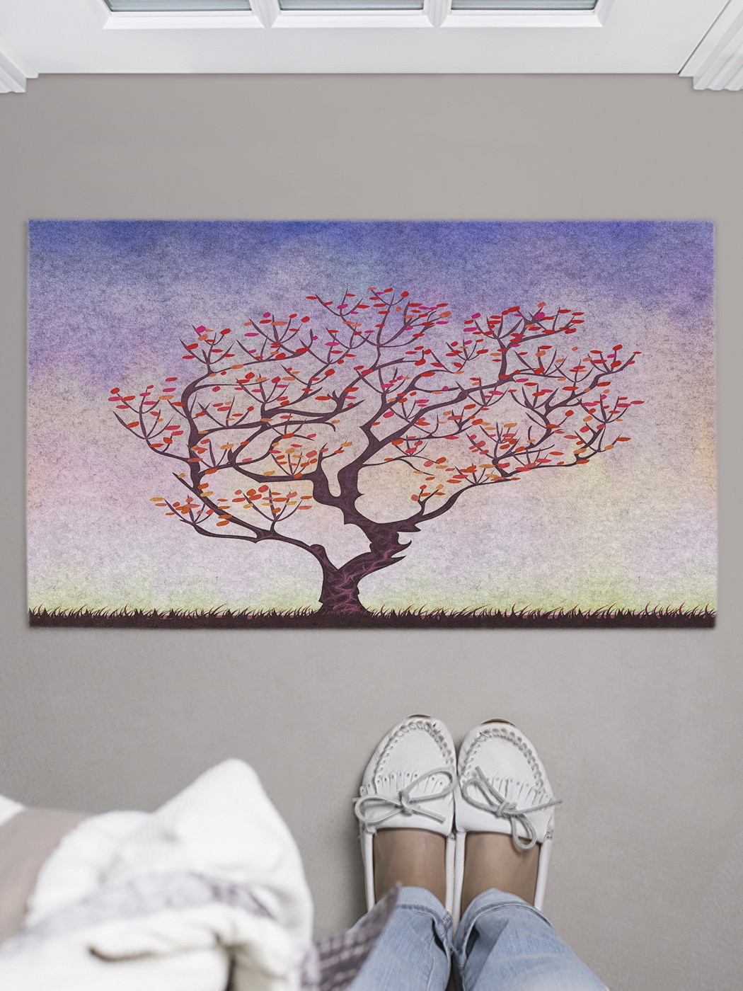 

door_27842 Придверный коврик в прихожую для обуви, на резиновой основе, 75x45 см