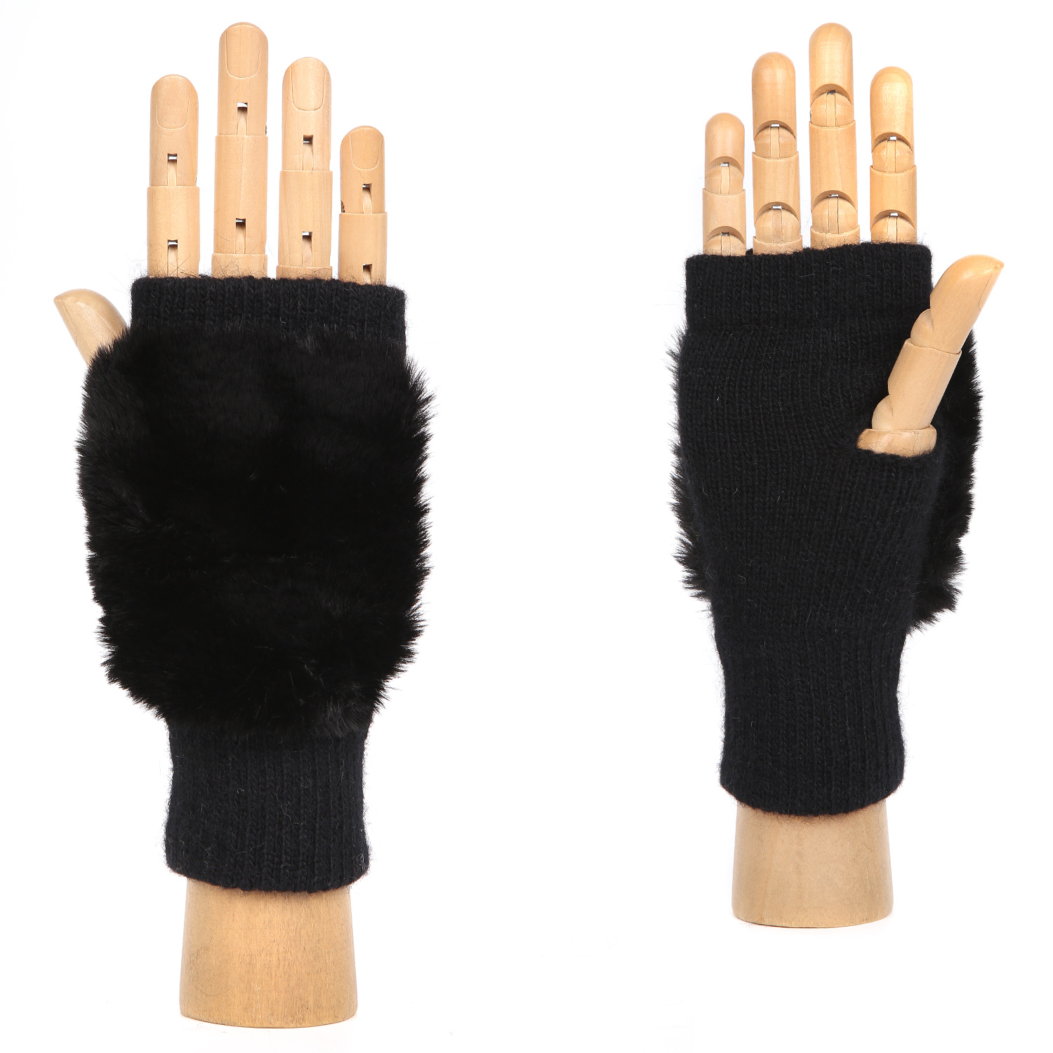 

Митенки женские FABRETTI JFF12-1 черные, р. 7, Черный, JFF12-1
