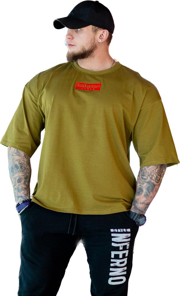 

Футболка мужская INFERNO style Ф-008-001 хаки XL, Ф-008-001
