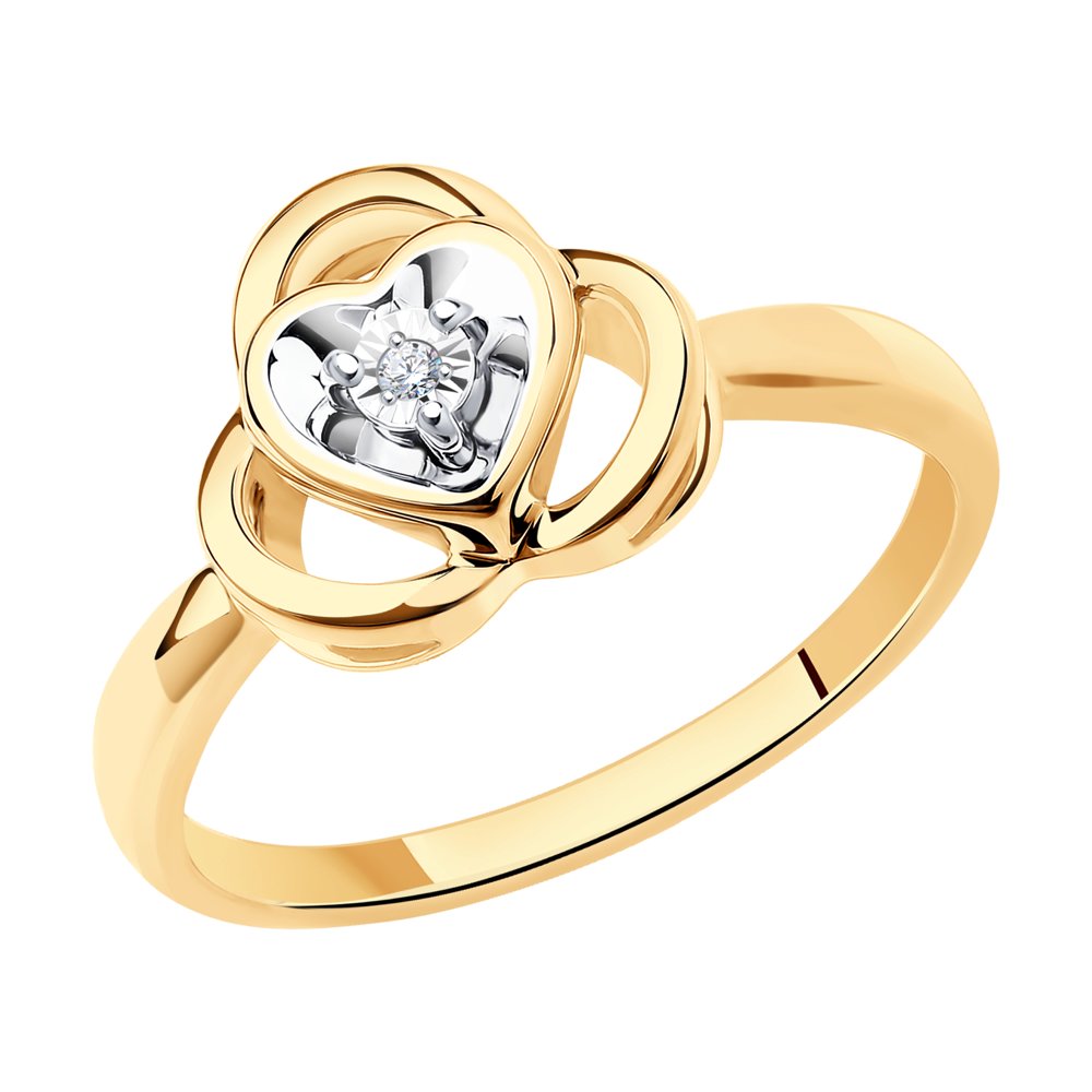 

Кольцо из комбинированного золота с бриллиантом р. 17,5 SOKOLOV Diamonds 1012176, 1012176