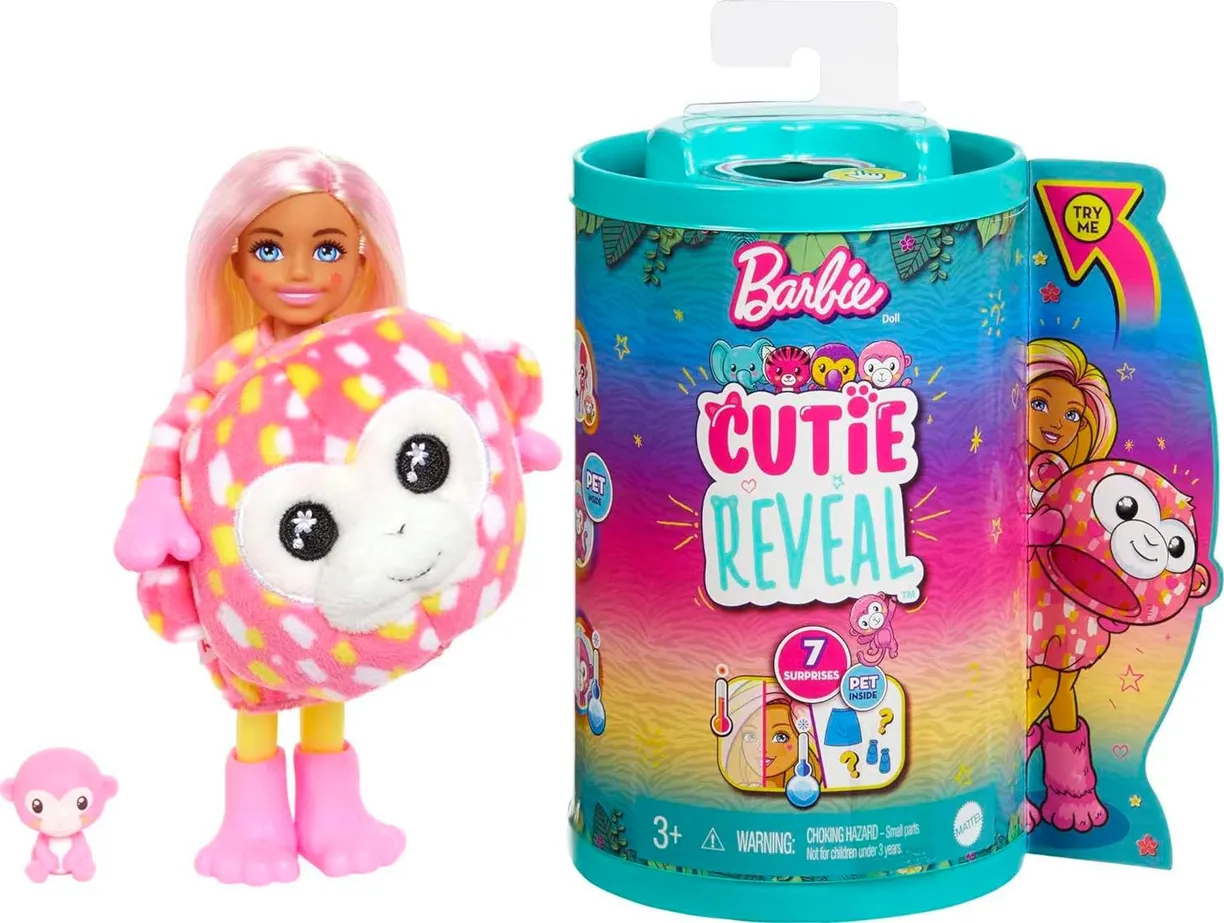 Кукла Mattel Barbie Cutie Reveal Челси Обезьянка HKR14 2784₽