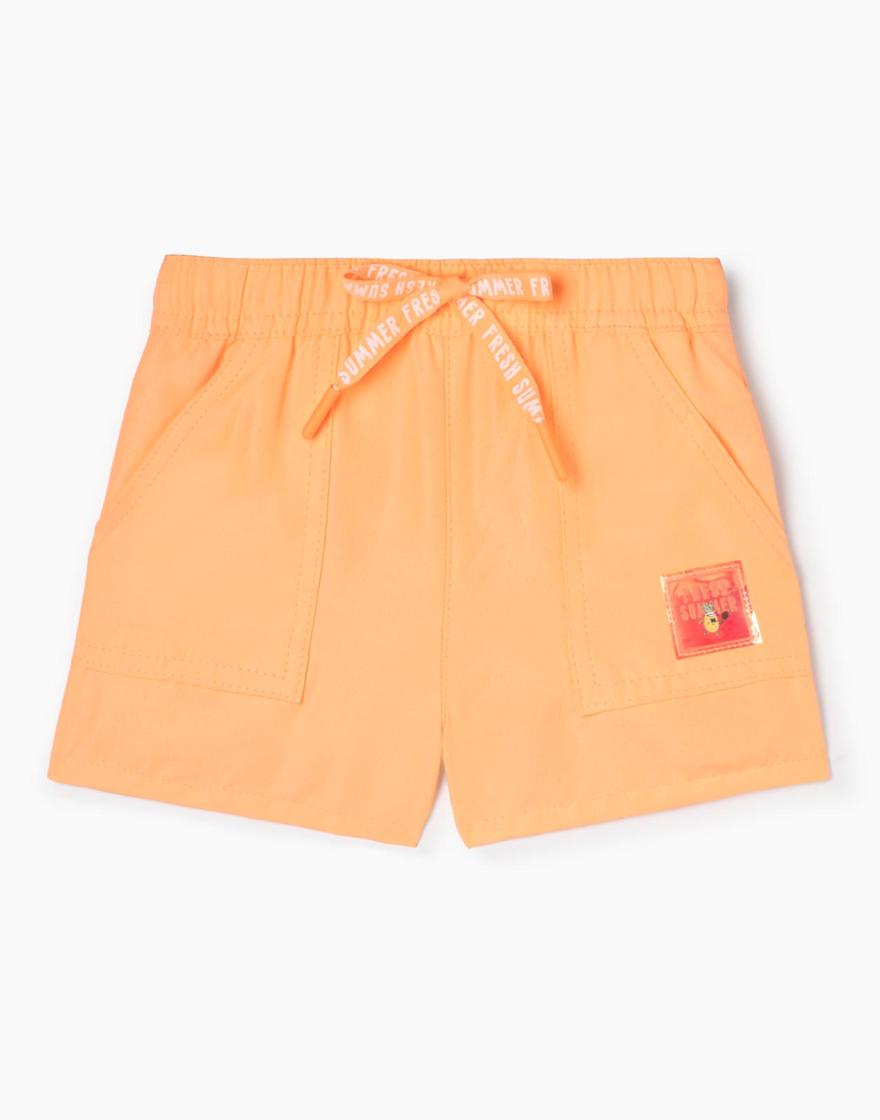 

Оранжевые шорты с нашивкой Fresh Summer для девочки р.122, Оранжевый, GSH009900