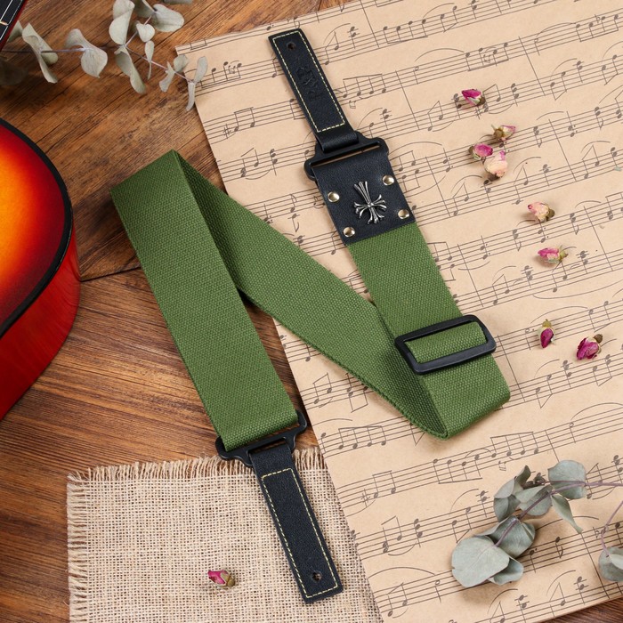 

Ремень для гитары Music Life Крест, зеленый, 95-155 см