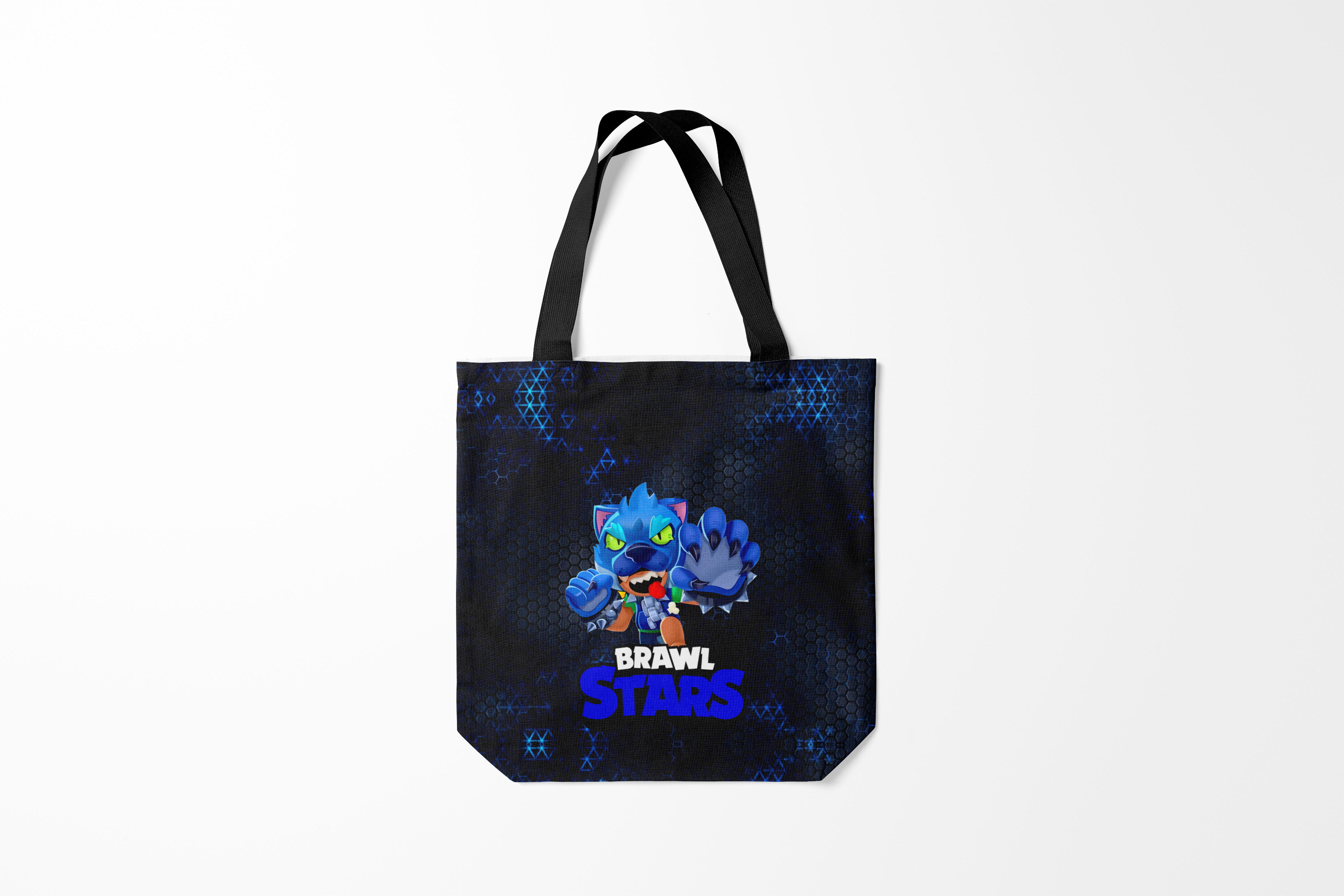 

Сумка шoппер унисекс Burnettie Brawl Stars Blue Hex, черный, Brawl Stars Blue Hex