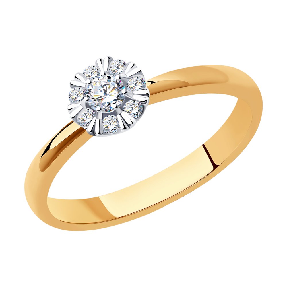

Кольцо из комбинированного золота с бриллиантом р. 18 SOKOLOV Diamonds 1012155, 1012155
