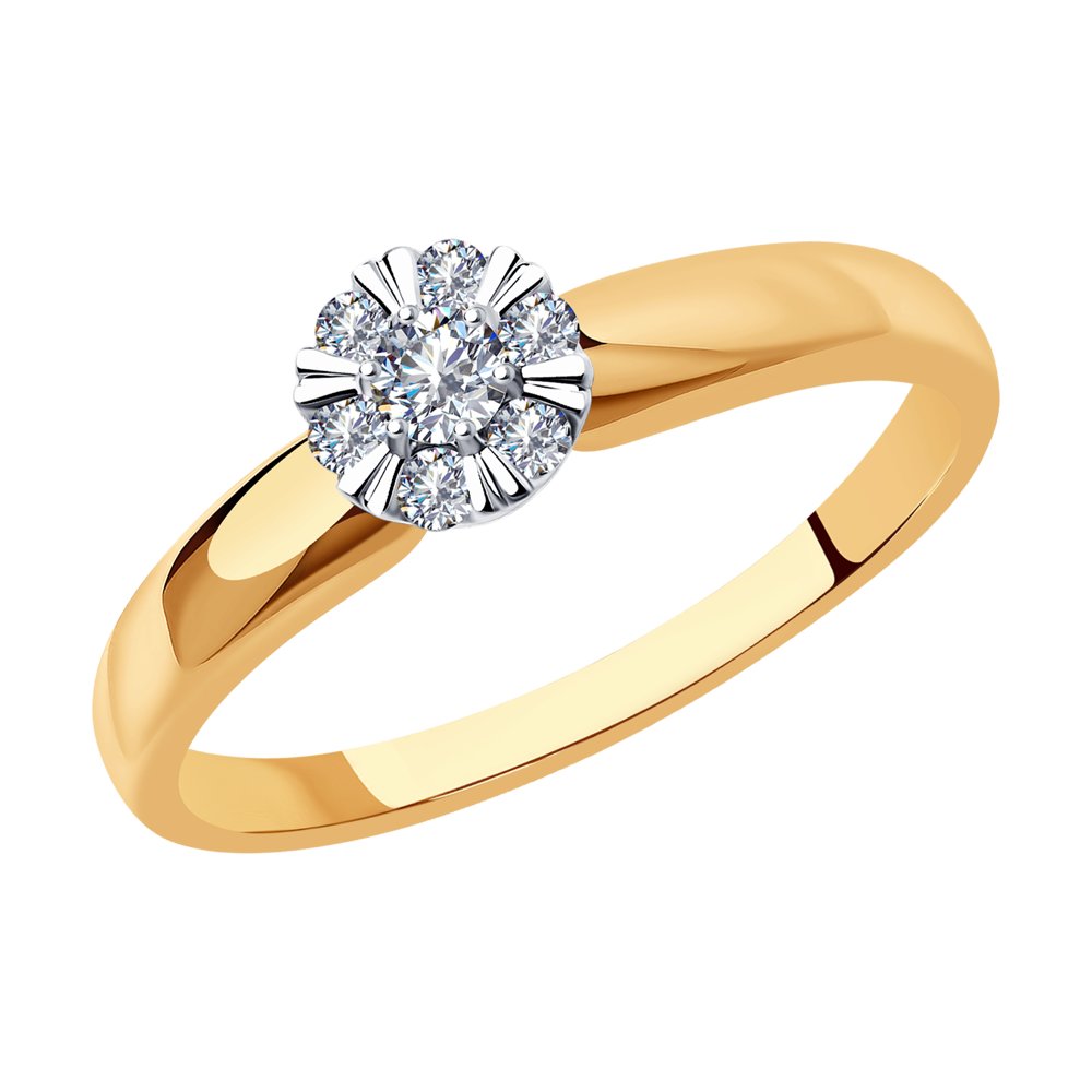 

Кольцо помолвочное из комбинированного золота с бриллиантом р.  SOKOLOV Diamonds 1012136, 1012136