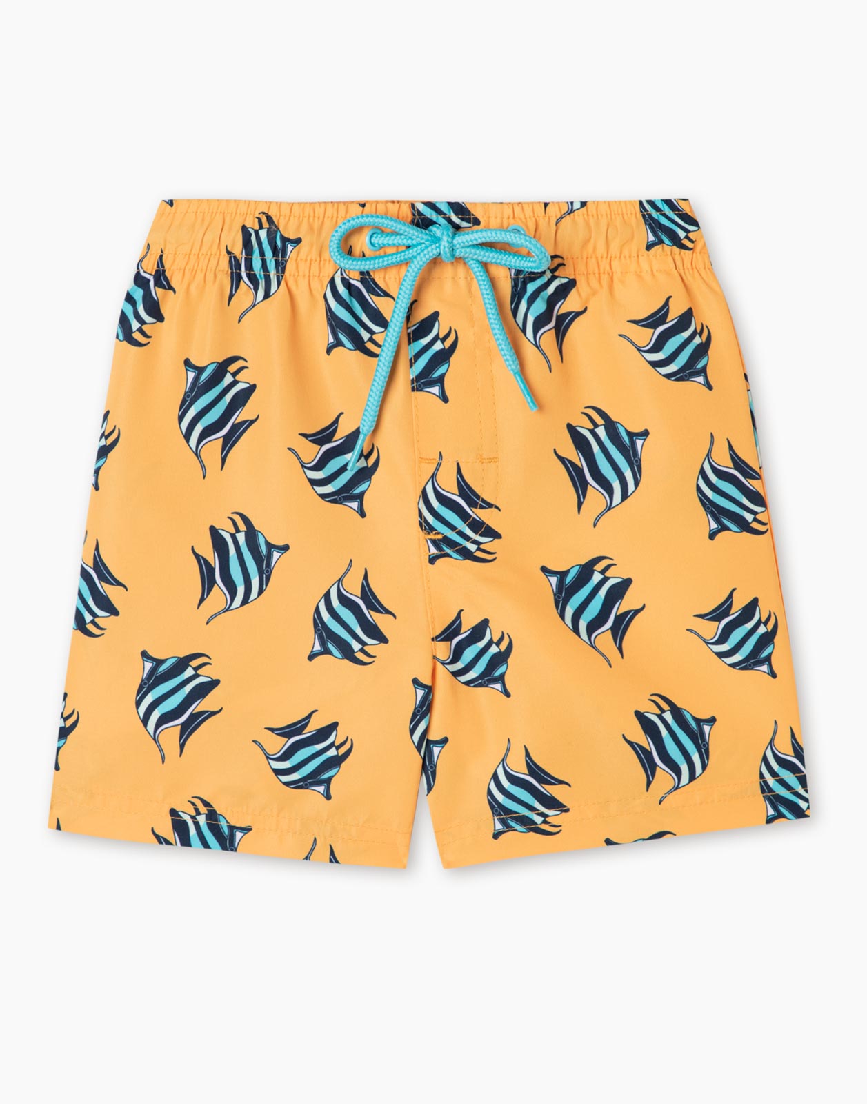 Оранжевые плавательные шорты с принтом для мальчика р.116