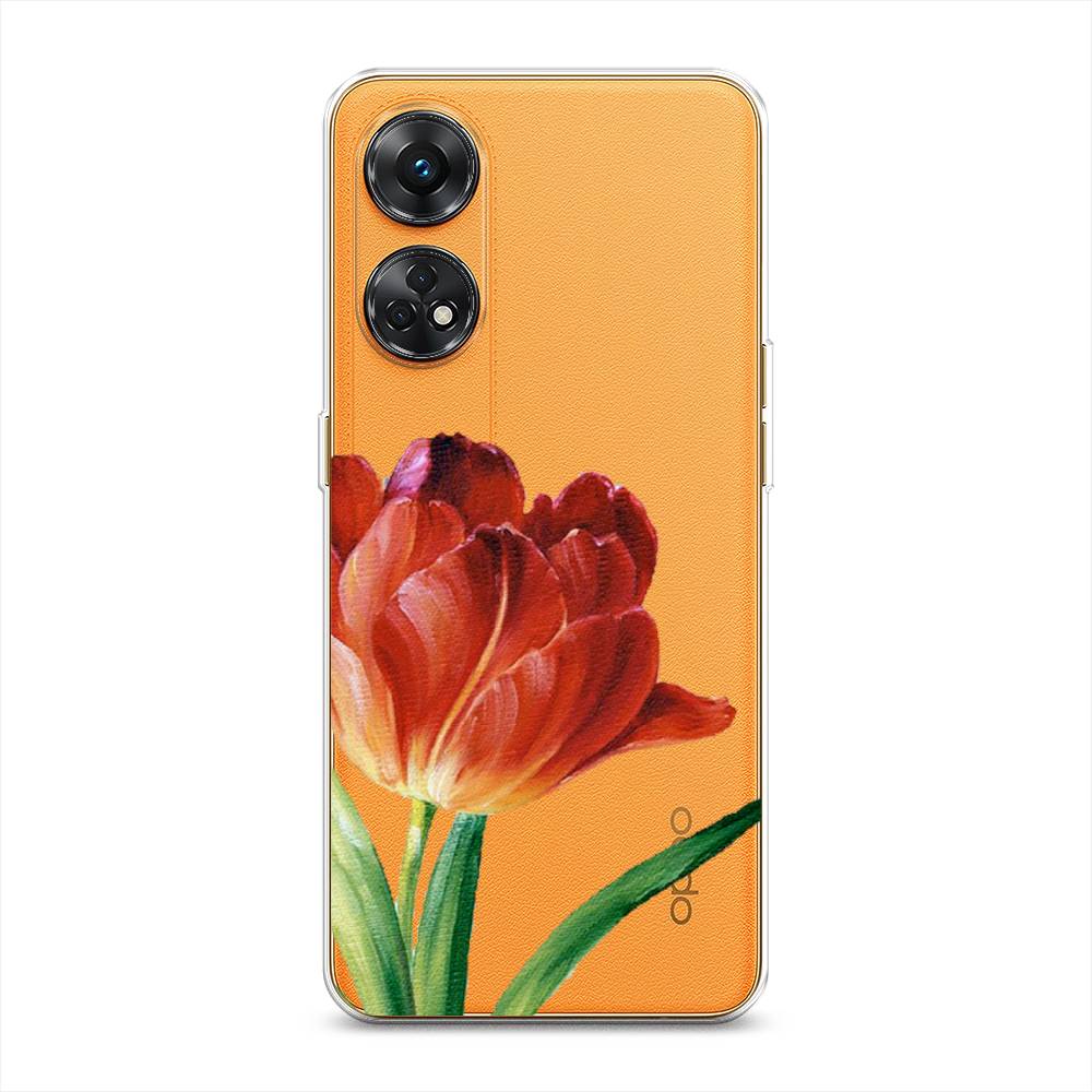 

Чехол Awog на Oppo Reno 8T 4G "Красный тюльпан", Оранжевый;зеленый, 2513250-8