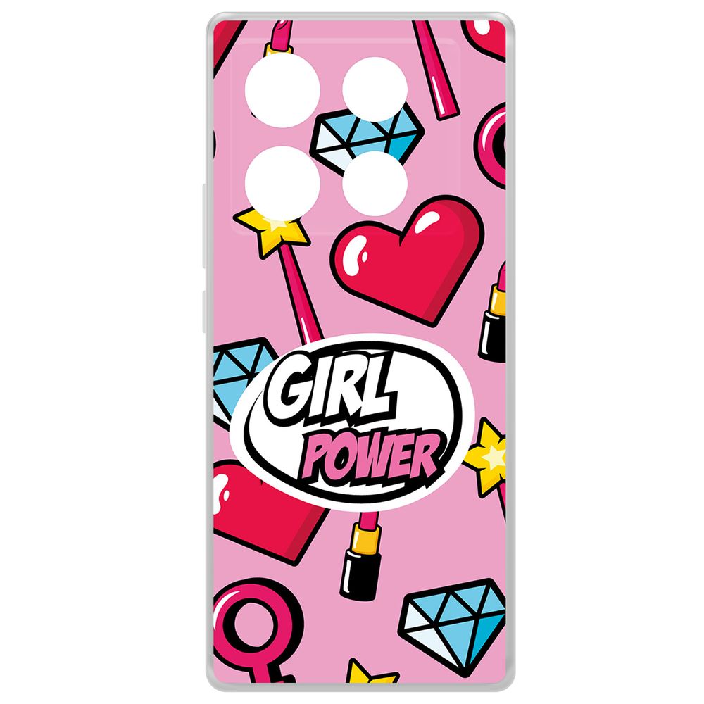 

Чехол-накладка Krutoff Clear Case Girl Power для INFINIX Note 40 Pro, Прозрачный