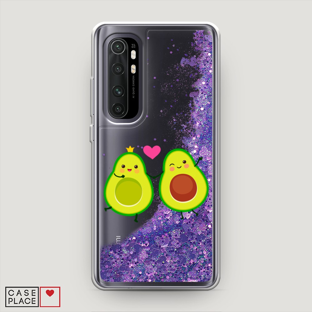

Жидкий чехол с блестками "Авокадо любят" на Xiaomi Mi Note 10 lite, 38492-1
