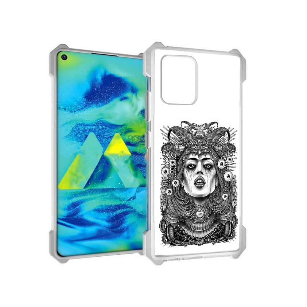 

Чехол MyPads Tocco для Samsung Galaxy S10 Lite портрет девушки черно белый, Прозрачный, Tocco