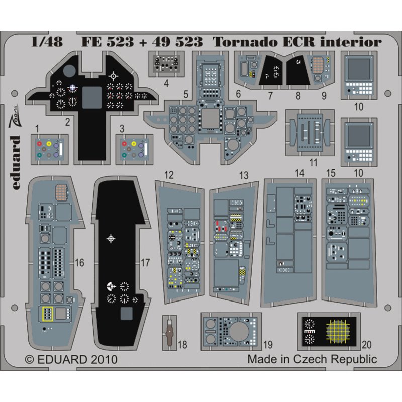 

Фототравление Eduard 1/48 Tornado ECR интерьер S. A.
