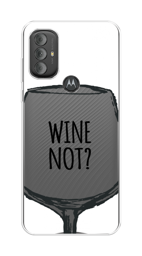 

Чехол на Motorola Moto G Power 2022 "Wine not white", Белый, 242850-6