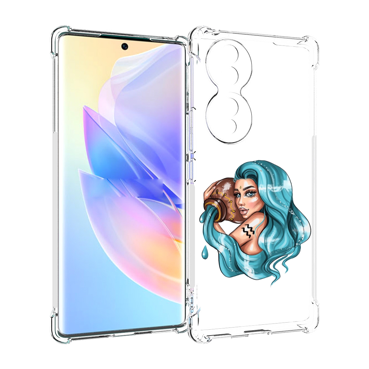

Чехол MyPads Девушка-Водолей для Honor 70, Прозрачный, Tocco