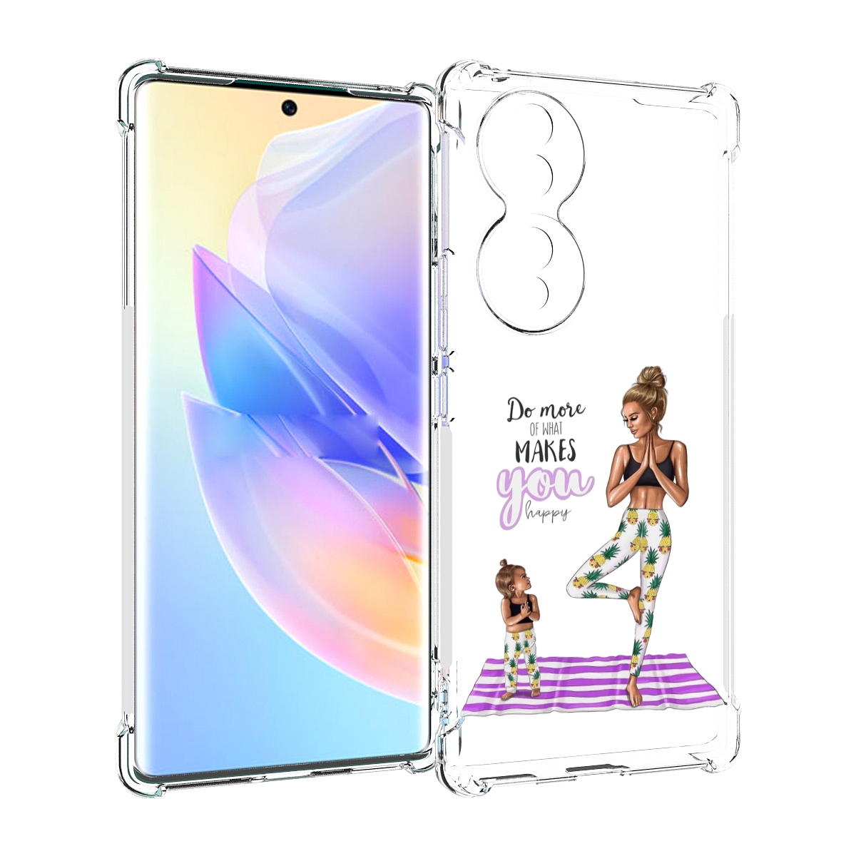 

Чехол MyPads Девочки-в-ананасах для Honor 70, Прозрачный, Tocco