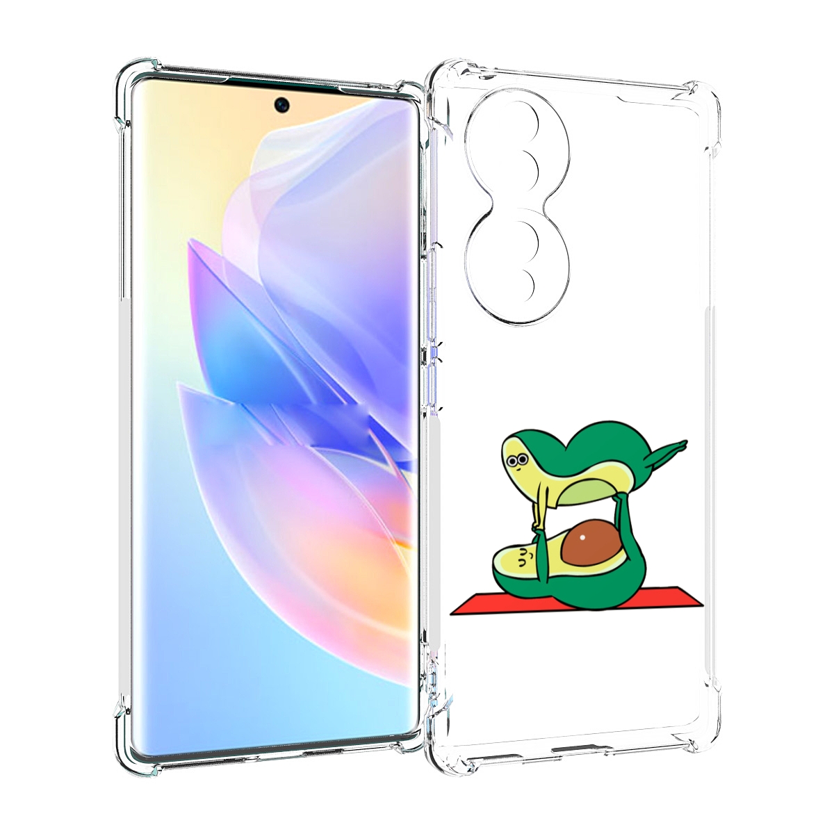 

Чехол MyPads Две-половинки для Honor 70, Прозрачный, Tocco