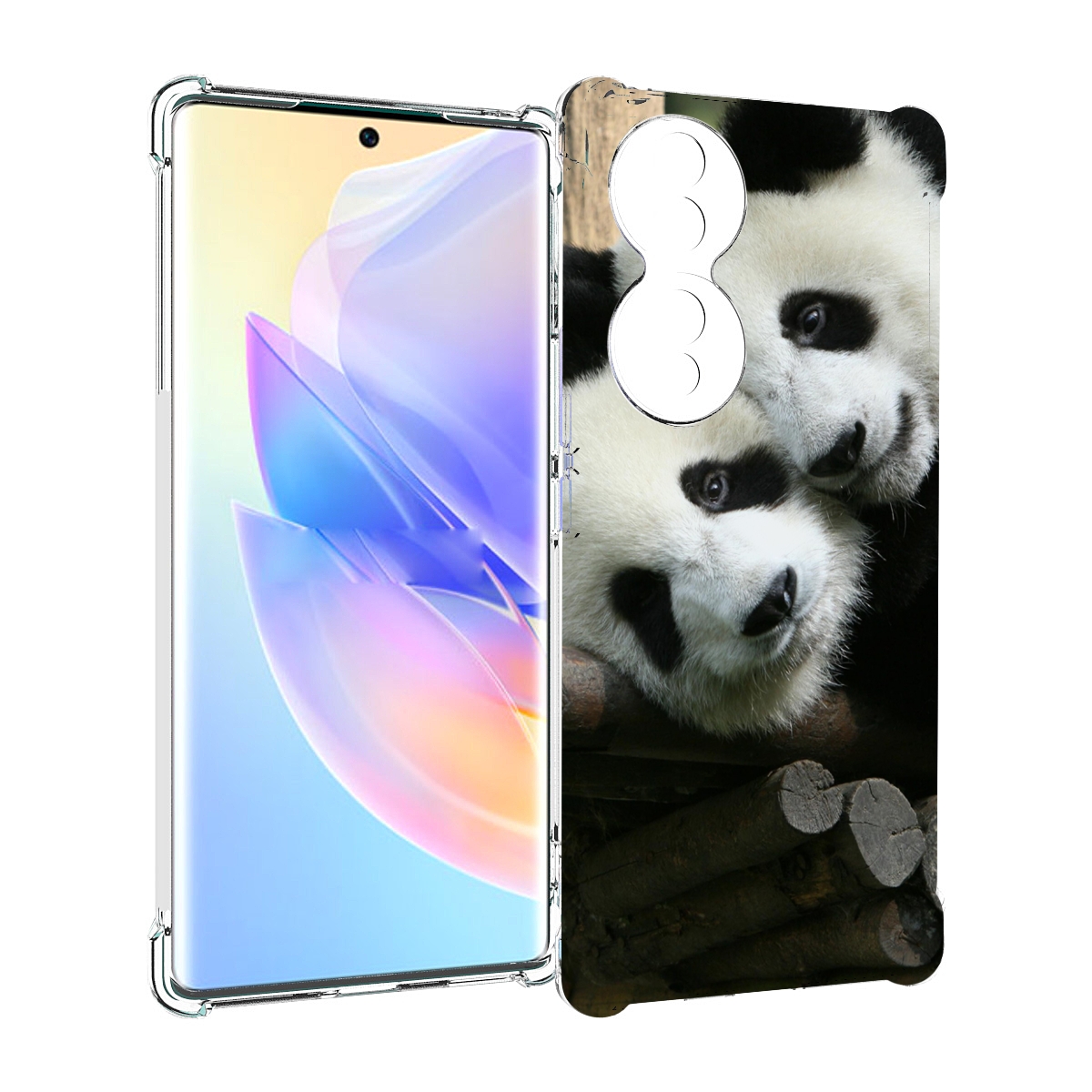 

Чехол MyPads Две-панды для Honor 70, Прозрачный, Tocco