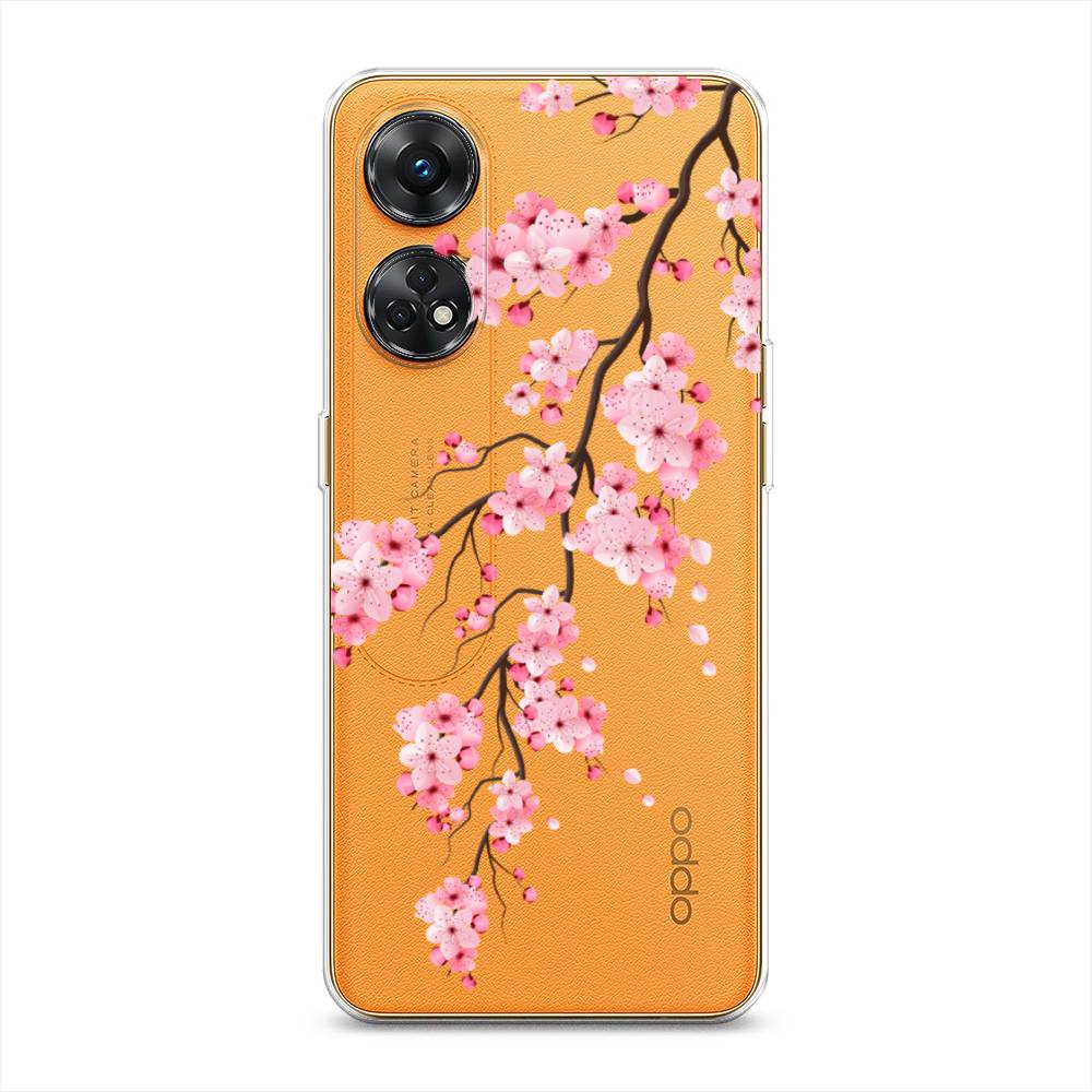 

Чехол Awog на Oppo Reno 8T 4G "Розовая сакура", Розовый;белый;коричневый, 2513250-8