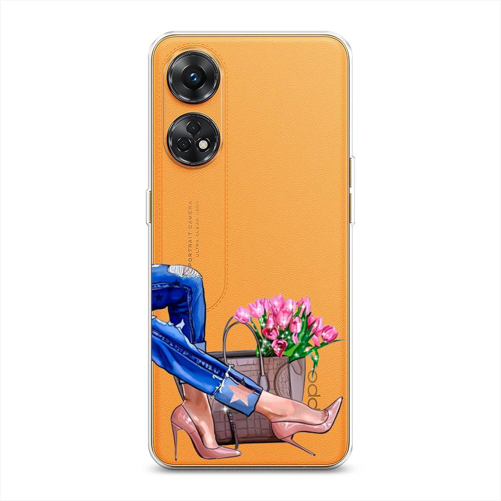 

Чехол Awog на Oppo Reno 8T 4G "Каблучки", Синий, 2513250-7