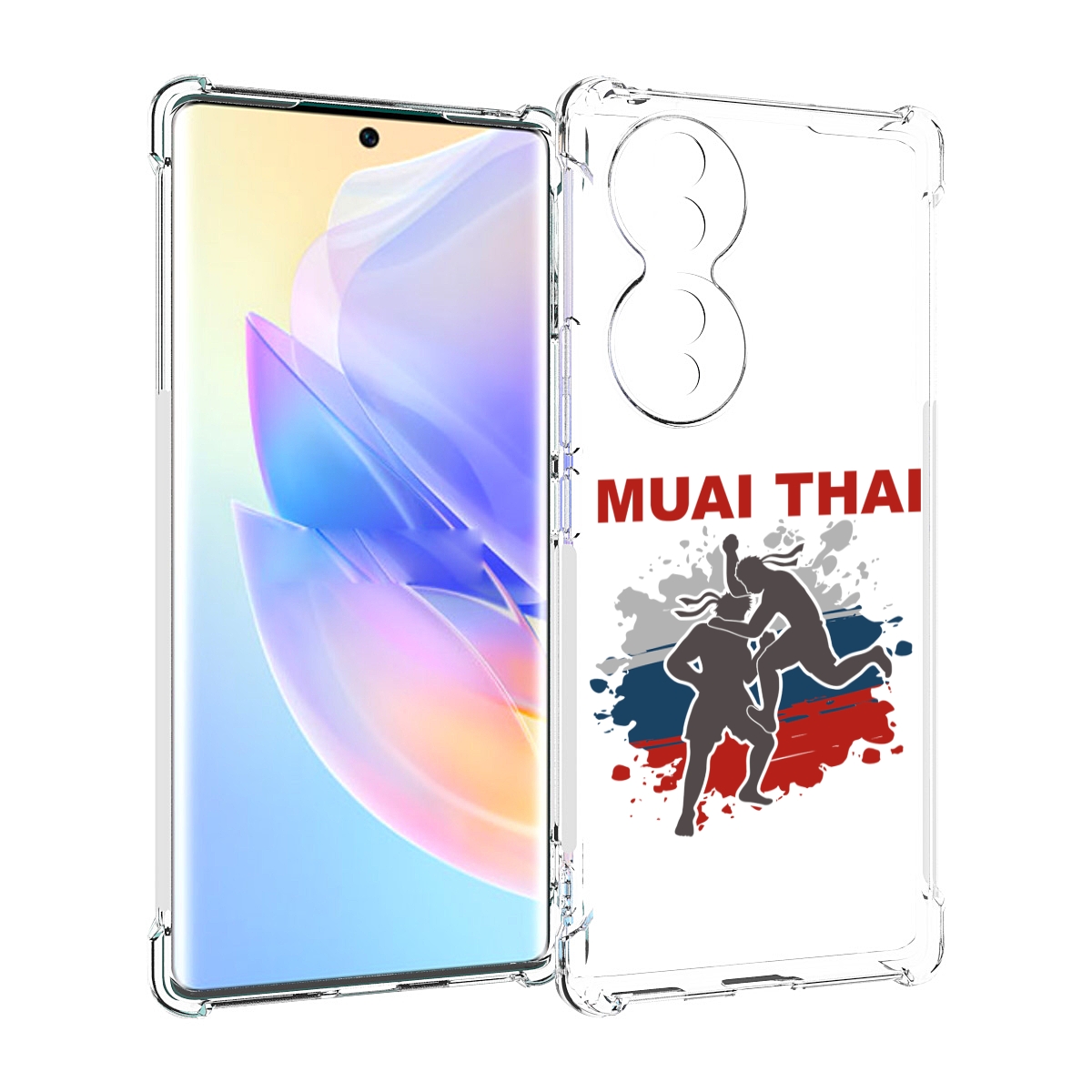 

Чехол MyPads Муайтай для Honor 70, Прозрачный, Tocco