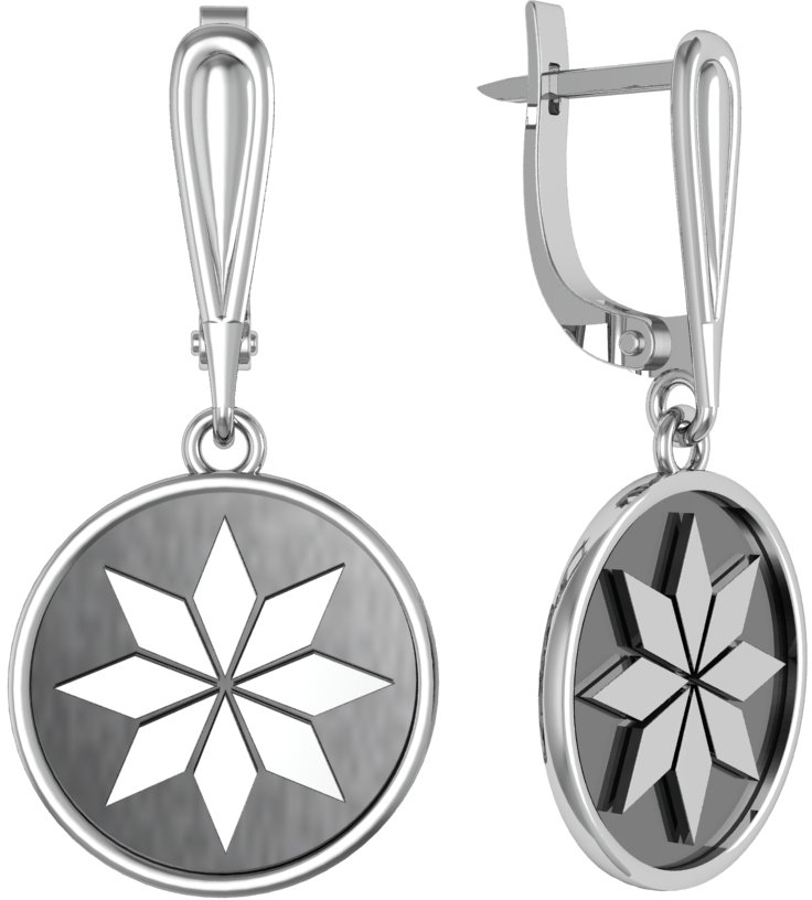 

Серьги женские из серебра ПРИВОЛЖСКИЙ ЮВЕЛИР 387857, без вставки