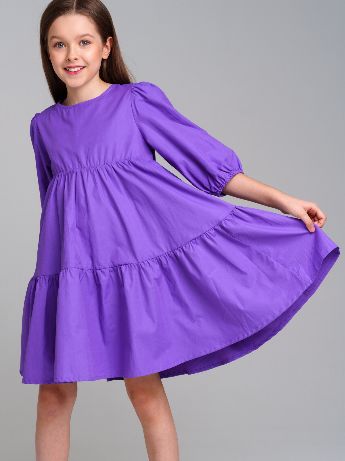 Платье детское PlayToday 12421127, фиолетовый, 158