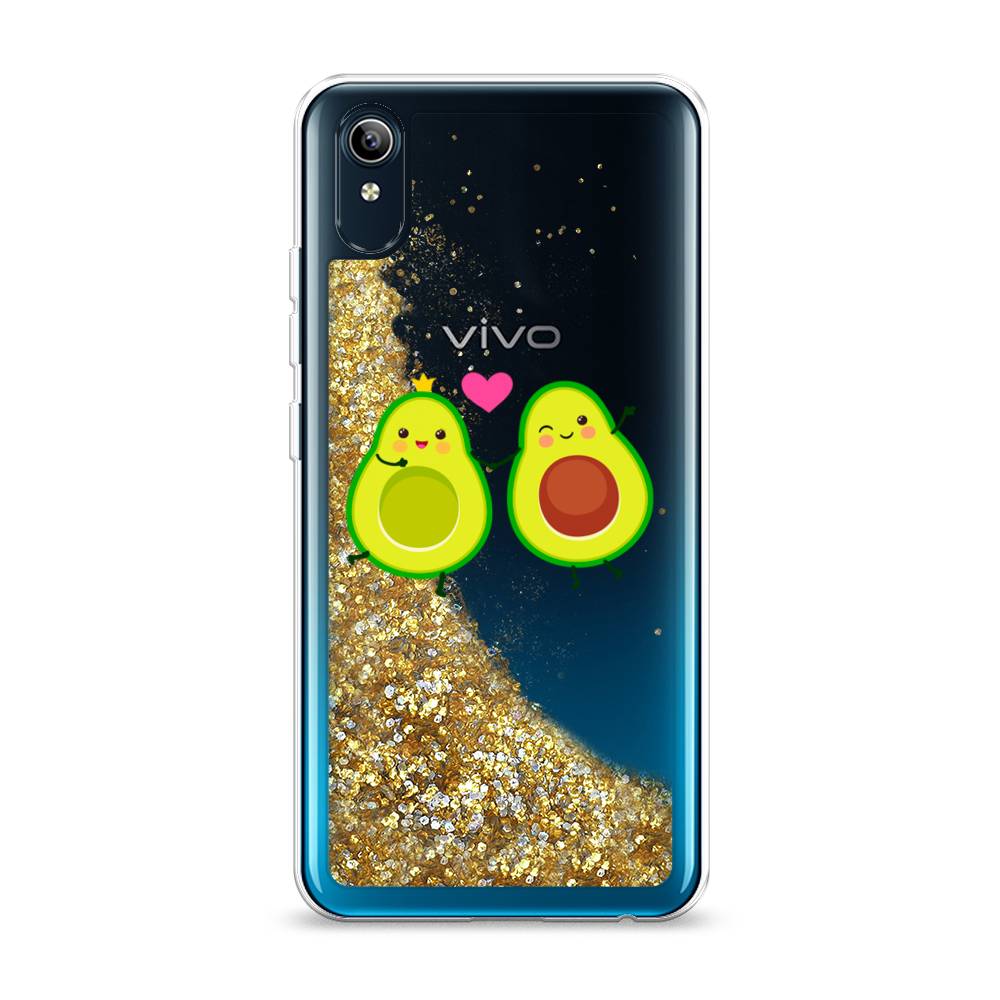 

Жидкий чехол с блестками "Авокадо любят" на Vivo Y91c, 262890-1