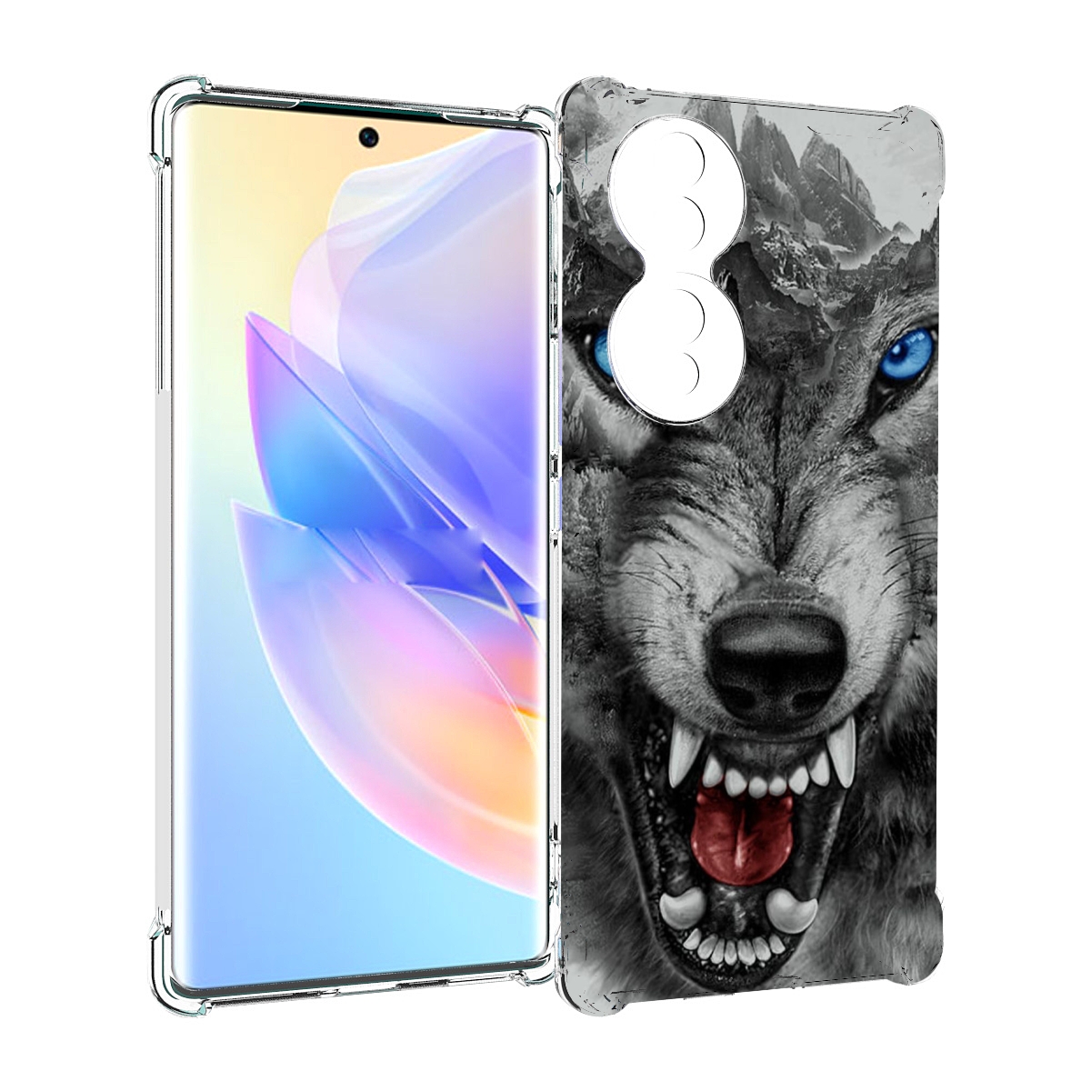 

Чехол MyPads Волк-частица мужской для Honor 70, Прозрачный, Tocco