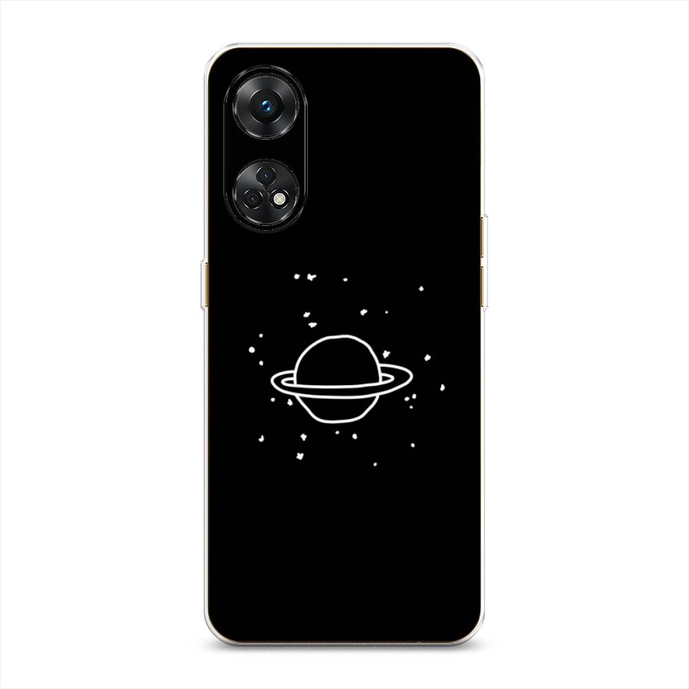 

Чехол Awog на Oppo Reno 8T 4G "Дудл Юпитера", Белый;черный, 2513250-4