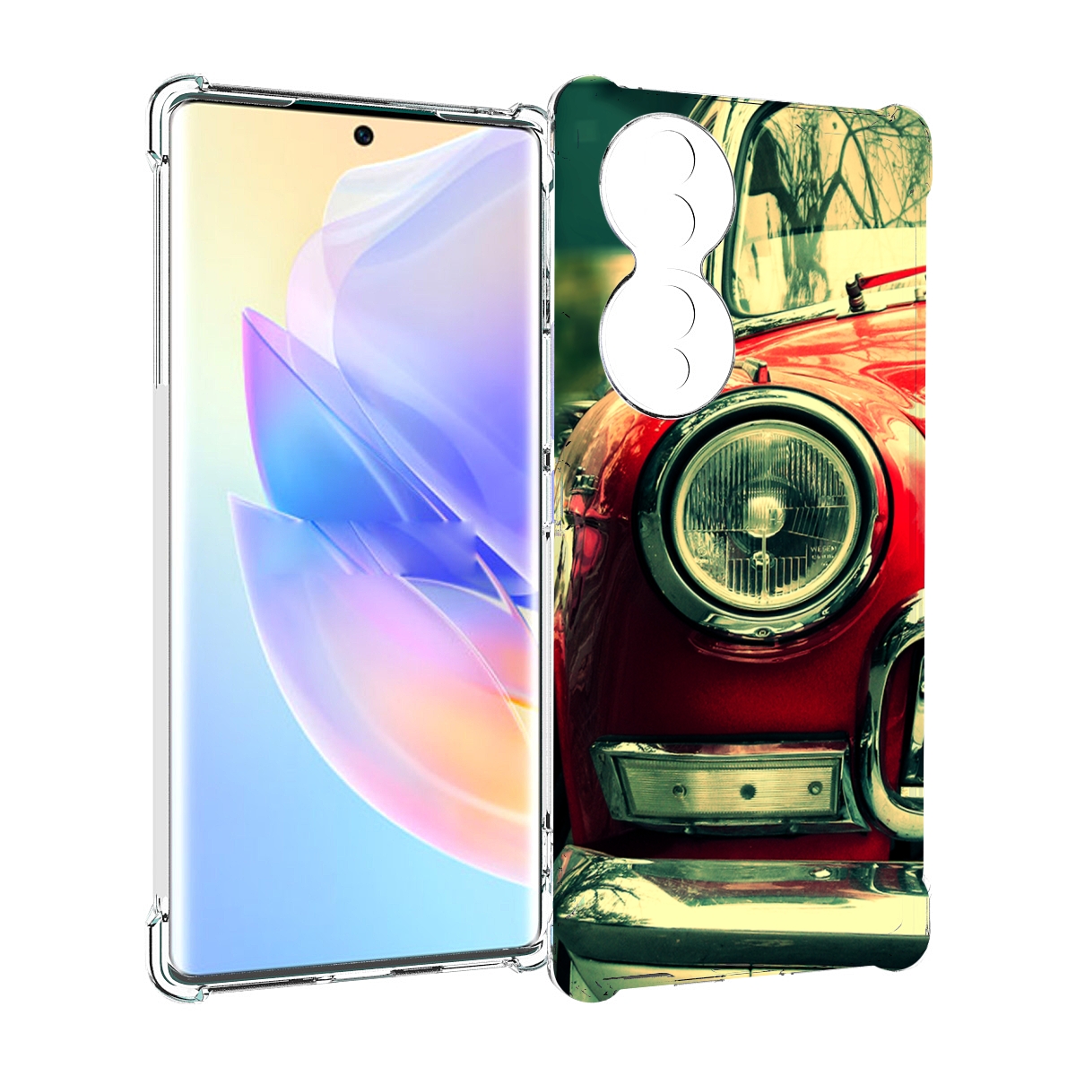 

Чехол MyPads Винтажная-машина мужской для Honor 70, Прозрачный, Tocco