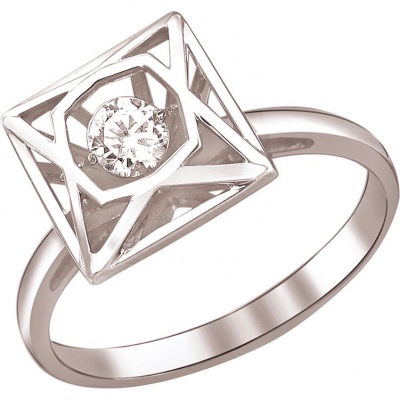 

Кольцо из белого золота с фианитом р. , Эстет 01К127954, 01К127954