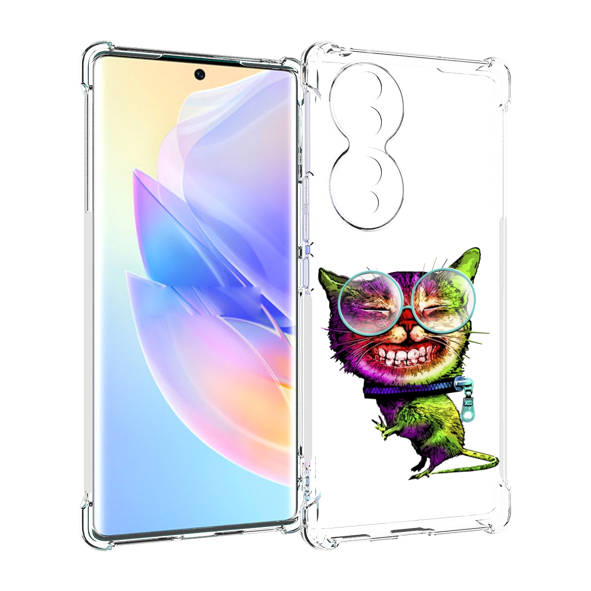 

Чехол MyPads Веселый кот для Honor 70, Прозрачный, Tocco