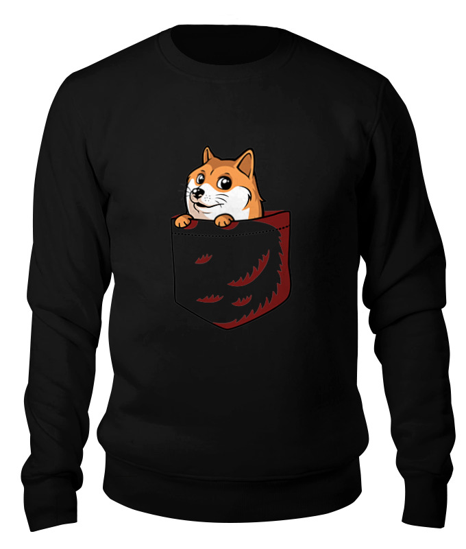 

Свитшот унисекс Printio Wow doge черный 2XL, Wow doge