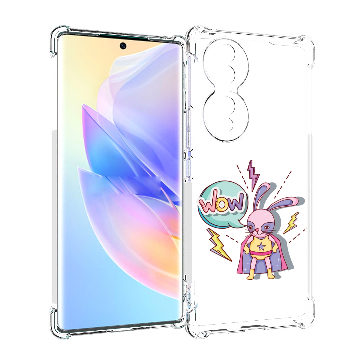 

Чехол MyPads Вау для Honor 70, Прозрачный, Tocco