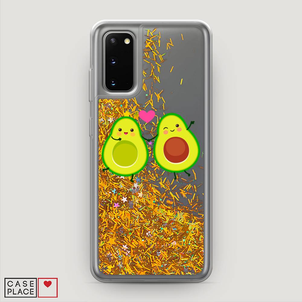 

Жидкий чехол с блестками "Авокадо любят" на Samsung Galaxy S20, 29290-1