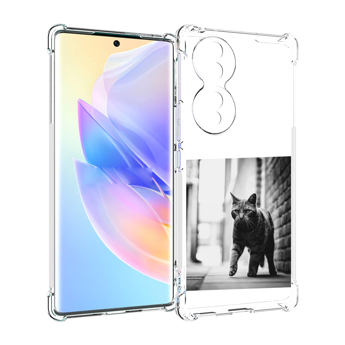 

Чехол MyPads Важный-кот для Honor 70, Прозрачный, Tocco