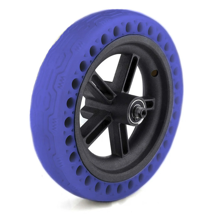 Бескамерная литая шина на диске для m365 цвет синий