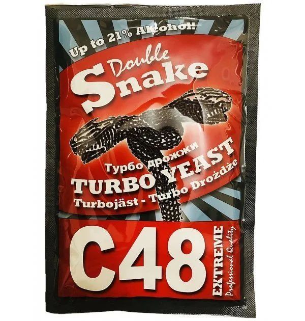 

Дрожжи спиртовые Турбо дрожжи Double Snake C48, 2х130г, сухие, для самогона