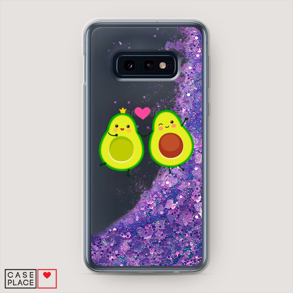 

Жидкий чехол с блестками "Авокадо любят" на Samsung Galaxy S10E