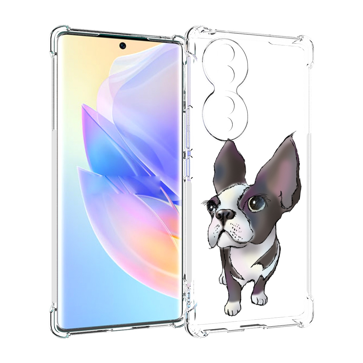 

Чехол MyPads Бульдожка для Honor 70, Прозрачный, Tocco