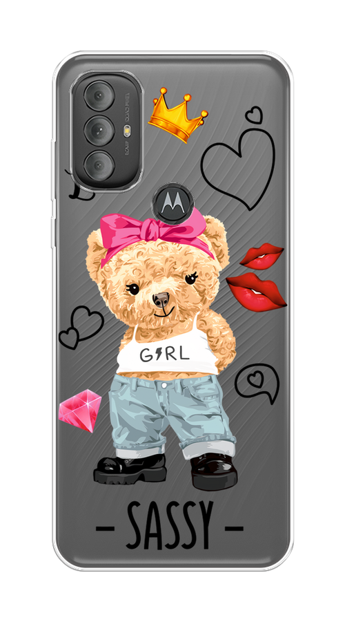 

Чехол на Motorola Moto G Power 2022 "Sugar Mommy", Голубой;белый;розовый, 242850-6