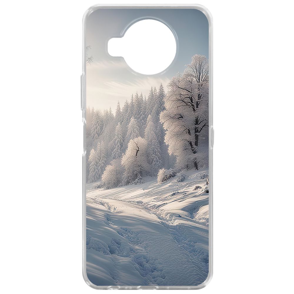 Чехол-накладка Krutoff Clear Case Снег для Nokia 8.3 5G