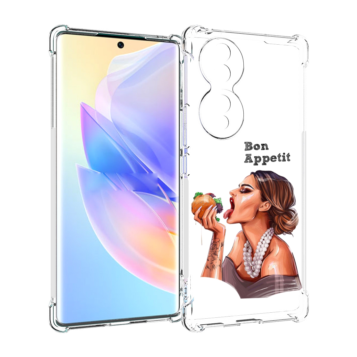 

Чехол MyPads Бон-аппетит для Honor 70, Прозрачный, Tocco