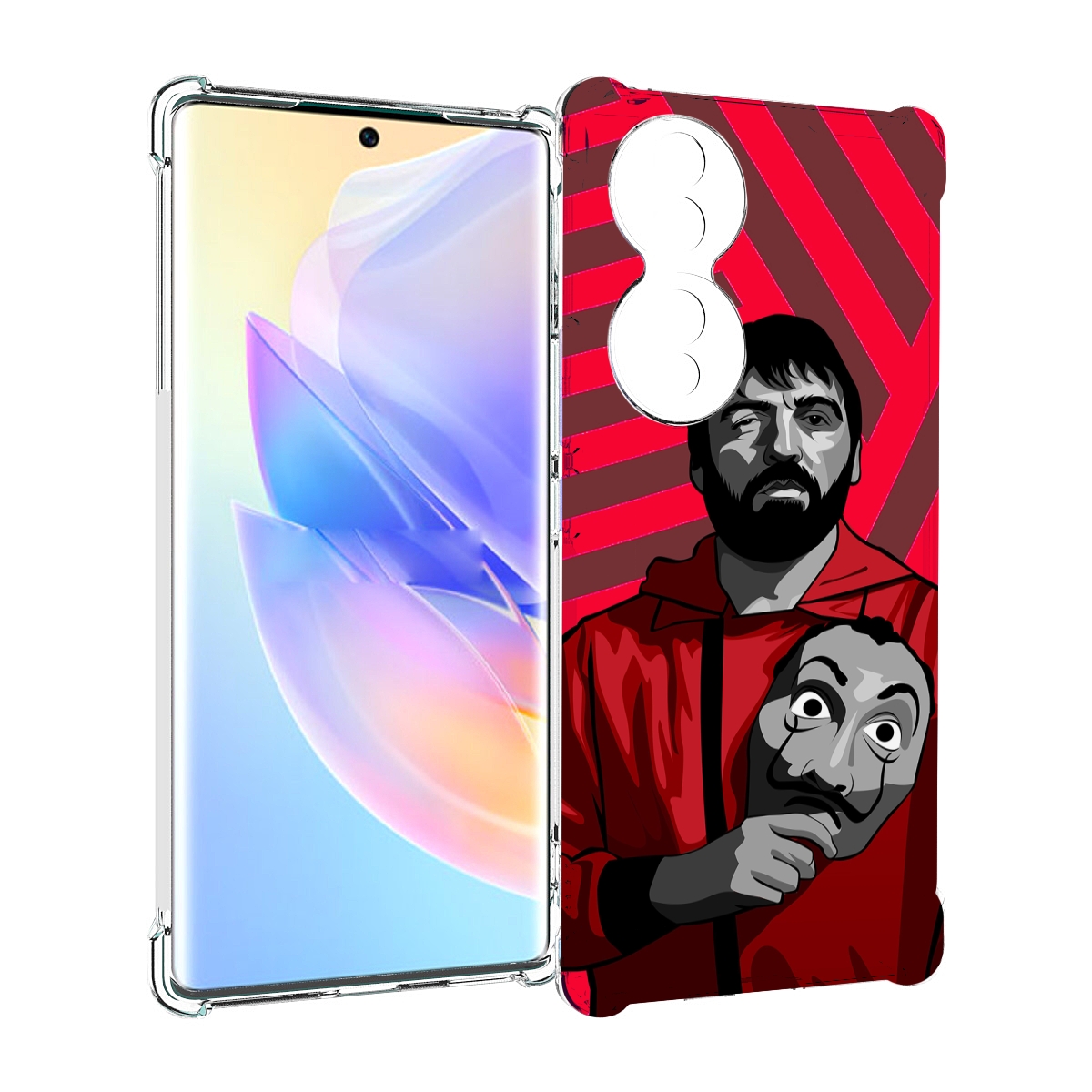 

Чехол MyPads Богата-Бумажный-дом для Honor 70, Прозрачный, Tocco