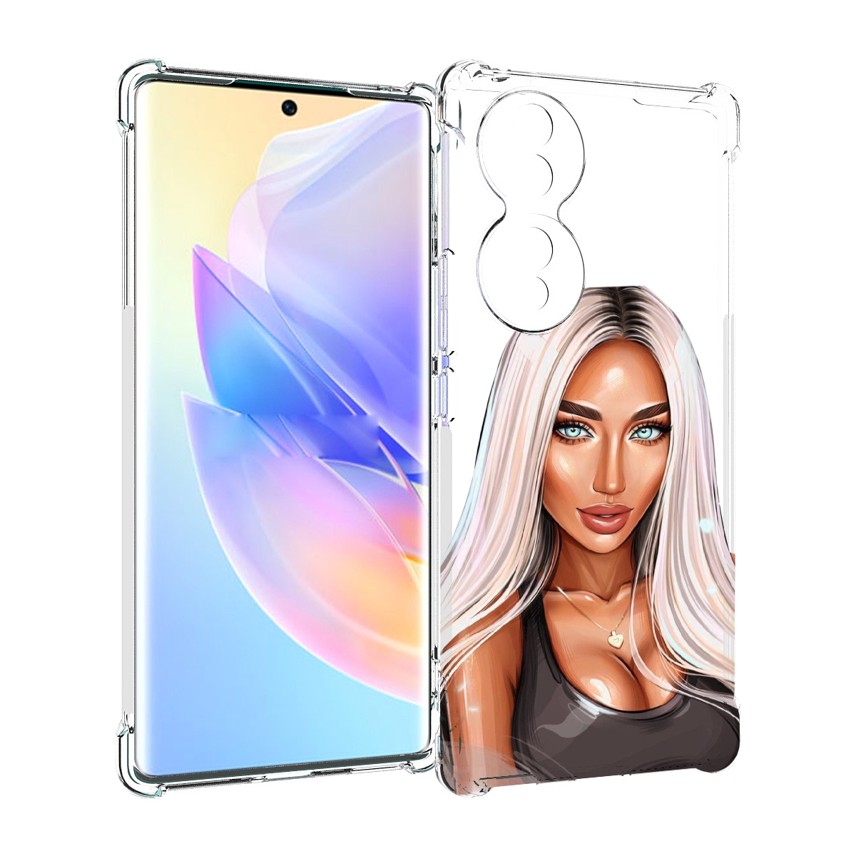 

Чехол MyPads Блондинка женский для Honor 70, Прозрачный, Tocco